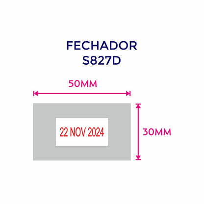 Sello Fechador 5x3cm Autoentintable